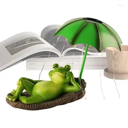 Garden Decorations Solar Frog Statue Outdoor Powered Ornament Umbrella Pond Statues For Trees Sculpture Home Decor