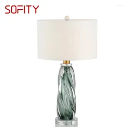 Table Lamps SOFITY Nordic Glaze Lamp Modern Art Iiving Room Bedroom Study El LED Personality Originality Desk Light