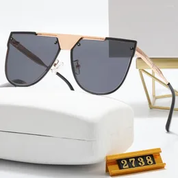 Sunglasses 2024 Brand Designer Oversized Polit Women Men Vintage Big Frame Gradient Lens Aviation Sun Glasses For Driving