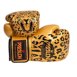 Protective Gear Boxing Gloves Muay Thai Boxing Gloves Leopard Print Adult Professional Training Sanda Punching Sandbag Gloves yq240318