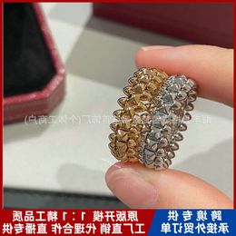 screw carter rings nail Classic Bullet Head Ring Thick Plated Gold Extremely Dynamic Bead Narrow Willow Nail Index Finger Handpiece 935T