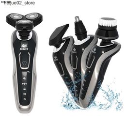 Electric Shavers High quality electric shaver waterproof and fast charging mens shaver charging electric shaver beard trimming machine Q240318