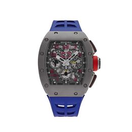 mens designer watch Luxury Watch Wristwatch RM011 Felipe Massa Sandblast Grade 5 Titanium Chronograph