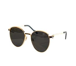 New fashion sunglasses 0335 round frame K gold frame popular and simple style versatile outdoor uv400 protection eyewear3786580