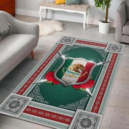 Carpets PLstar Cosmos Mexico Royal Aztec Est Unique Rug 3D Printed Room Mat Floor Gift Anti-slip Large Carpet Home Decoration