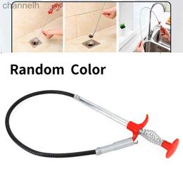 Other Household Cleaning Tools Accessories 60cm Pipe Tool Metal Wire Drain Stick Sewer Pipeline Hook Clog Remover Kitchen 240317