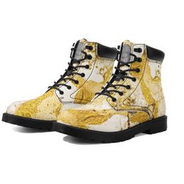 HBP Non-Brand 3D Print On Demand Mens Boots Fashion Hippie Custom Printed Boot Makersmost Comfortable Sneakers Leopard Print Boot Camp