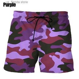 Men's Shorts Camouflage Graphic Shorts For Men 3d Print Summer Plus Size Casual Board Shorts Mens Breathable Quick Dry Swimming Trunks Y240320