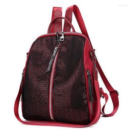 School Bags Ladies Backpack Sequin Fashion Female High Quality Travel Bag