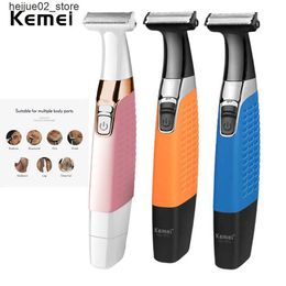 Electric Shavers Kemei Electric Razor One Blade USB Charging Beard and Mustard Trimmer Safety Facial Razor Mens and Womens Razor Q240318