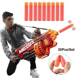 Gun Toys 30Pcs Mega for Nerf 9.5cm Red Sniper Rifle Darts Bullets Mega Foam Refill Darts Big Hole Head Bullets for N-Strike Mega SeriesL2403