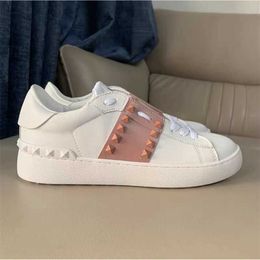 59% OFF Sports shoes 2024 Spring Autumn Four Seasons New Hualun Home Leather Rivet Little White Shoes for Men and Womens Leisure Versatile Couples Same Shoe