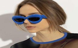 Sunglasses New Candy Colour Cat Eye Sunglasses Women Fashion Thick Inflated Frame Shades Trendy Popular Brand Design UV400 Sun Glas8077271