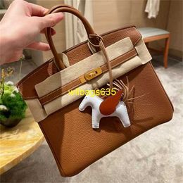 Tote Bags Genuine Leather Bk Habdbags Litchi Patterned Platinum Bag Leather Top Layer Cowhide Handbag Large Capacity Bag Womens 2024 New Tren have logo HBRYDQ