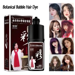 Colour 400ml Nonstick Scalp Natural MultiColor Hair Dye Shampoo Permanent Fast Bubble Hair Dyeing For Woman Men Cover Grey Hair