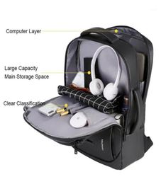 Laptop Backpack Mens Male Backpacks Business Notebook Mochila Waterproof Back Pack USB Charging Bags Travel Bagpack16031408