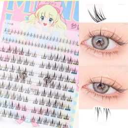 False Eyelashes Menglu Manga Lashes & Under Set Girl Group Sunflower Natural Flame Lower Lash Cluster Korean Makeup