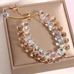 Strand Fashion Colourful Artificial Austria Crystal Bracelet Shiny Stone Beads Rope Chain Bracelets For Women Party