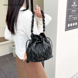 Cheap Wholesale Limited Clearance 50% Discount Handbag the New Pleated Bag Is Fashionable and Versatile. Underarm Single Shoulder Crossbody Produced Sold by the