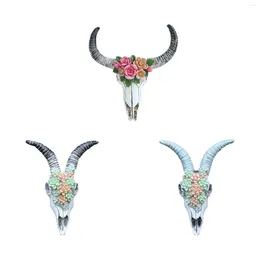 Decorative Figurines Wall Mounted Animal Head Sculpture Faux 3D Home Decoration