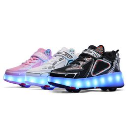 HBP Non-Brand Children Led Light Shoes Wholesale Manufacturer Adults Skate Roller Shoes With Retractable Wheels