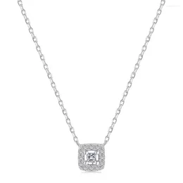 Chains Selling S925 Sterling Silver Necklace With Diamond Pendant Small And Minimalist Design Stylish Texture