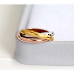 screw carter rings nail Classic Three Ring with Advanced Sense for Men Women Couples Pair Vegetarian Gift Best Friends 1A7W