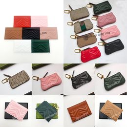 Luxury OPHIDIA KEY CASE Holder Pouch Chain Wallet Womens Coins Purses Men Wallets Women Designer key pouch Card Holder Zipper Bag Wallets Cles Passport Cover