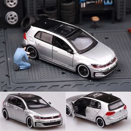 Diecast Model Cars Bburago 1/64 VOLKSWAGEN GOLF GTI Miniature Alloy Car Model Diecast Vehicle Replica Pocket Car Collection Toy For Boy GiftsL2403