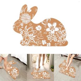 Carpets Easter White Print Floor Mat Shape Door Bathroom Cute Carpet Room Decoration Indoor Children's