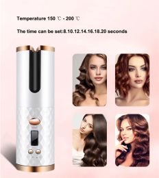 Irons Automatic Hair Curler Usb Charging Wireless Curling Irons Women Portable Wavy Hair Styling Tool Perm Rotary Styling Hine