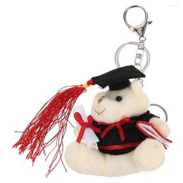 Party Decoration Mini Stuffed Animals Plush Bear Key Chain De Porristas Graduation Ring Car Keychain