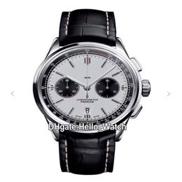 New Premier B01 Steel Case AB0118221G1P1 VK Quartz Chronograph Mens Watch Stopwatch White Dial Leather Strap Watches Hello Watch 62041