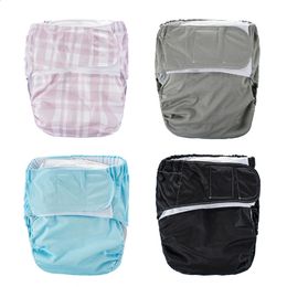 HappyFlute Oversized Waterproof Hook Loop Cloth Diaper With Insert for Big Baby Elderly 240307