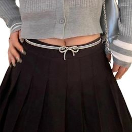 Belts Fashion Narrow Belt Women Bowknot Slender For Girl Elegant Elastic Waistband Dress Sweater Waistbelt Waist Decors