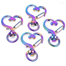 Keychains 10PCS Love Heart Lobster Buckle Keychain Pendant Gifts For Women Men Handbag Charms Accessorie Car Keys Handmade Jewellery