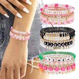 Strand Bohemian Friendship Bracelets For Fans Midnights Reputation Lover Folklore Speak Now Outfit Clay Bead Multi-layer Bracel P0B9