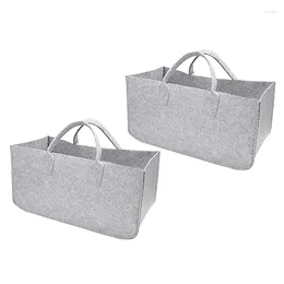 Slippers Felt Bags Shopper Shopping Bag Wood Basket Light Grey Firewood Pocket Foldable Spaper Rack