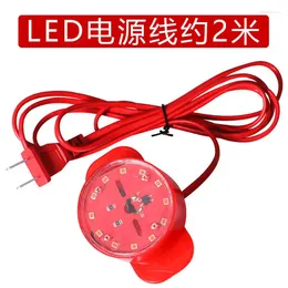 Party Decoration Lantern Power Cord 2 Meters Luminous Led Light Balcony Outdoor Year Big Red Iron Mouth Flocking