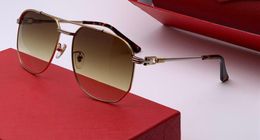 Gold Havana Frame Pilot Sunglasses Brown Shaded Lenses 0109 Men Designer Sunglasses Glasses Eyewear New with box7569857