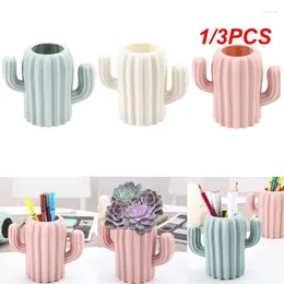 Vases 1/3PCS S!! Plastic Cactus Shaped Vase Dried Flower Pot Holder Home Office Desktop Decor