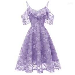 Party Dresses DongCMY Short Floral V-Neck Prom Purple Colour Elegant Sexy Women Vestidos De Gala