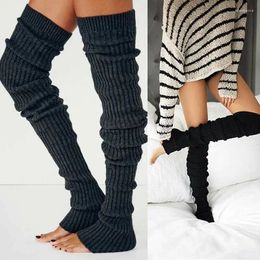 Women Socks Crochet Knitted Stocking Boot Cover Lace Trim Legging Wool Warm Thigh High Stockings