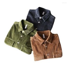 Men's Casual Shirts Vintage Corduroy Long Sleeve Shirt For Autumn Loose Youth Large Cotton Top Coat Trendy Fashion