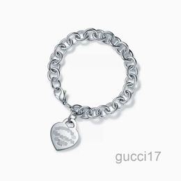 Designer Jewelry Bracelet for Women Classic t Home 925 Sterling Silver Heart Brand New Diamond Arrowhead Love Pendant Bracelet Fashion Handwear KS KSAB