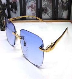7 color rimless men sunglasses vintage shades fashion golden silver leopard head sunglasses women eyewear lunettes de soleil w6885935