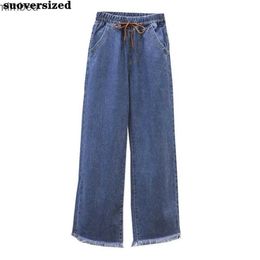 Jeans femininos Burr Edge Tornozelo Comprimento Perna Reta Jean Mulheres Lace Up Pantalones Elástico Cintura Alta Calças Jeans Casual Vaqueros Calças VintageC24318