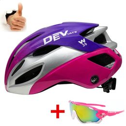 DEV Beautiful MTB Road Cycling Helmet Women and Men Outdoor Racing Adult Sports Mountain Bike Helmets Adjustable Bicycle 240312