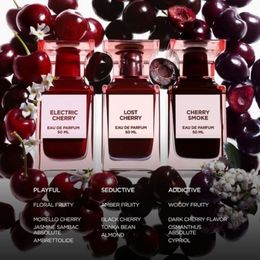Designer Perfume for Woman Cherry/Smoke Fragrance Spray 50 EDP Naturalny unisex Kolonia 1.7/3.4 Fl.Oz Długujący zapach zapachu na prezent w magazynie