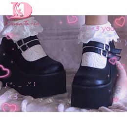 Boots DORATASIA Brand New Female Lolita Cute Mary Janes Pumps Platform Wedges High Heels women's Pumps Sweet Gothic Punk Shoes Woman